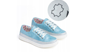 Poltopánky v.KOŽA ľahké mäkké módne POHODLNÉ Wojtyłko modré veľ. 28-35