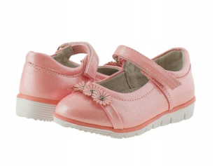 Baleríny baleríny v.KOŽA SUCHÝ ZIPS Wojtyłko perleťové ružové - veľ. 25