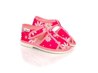 Detské papučky Manik uzavreté 2S - kvet/5 veľ. 25