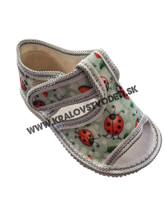 Detské papučky Manik otvorené 1S - lienky veľ. 19, 29