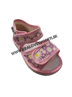 Detské papučky Manik otvorené 3S 2x suchý zips - dievčenské veľ. 18, 19, 20, 21, 22, 23