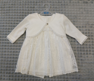 Krémové šaty + bolerko veľ. 68