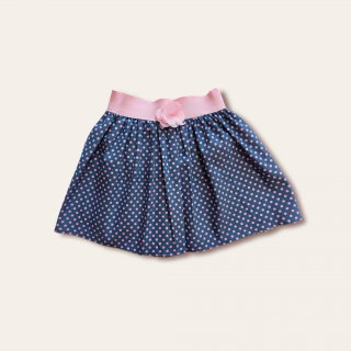 Sukňa rifľová + bodky veľ. 128