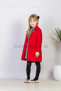 Dievčenský jarný kabátik červený 110-152