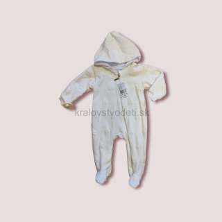 Prechodný overal bavlnený krémový veľ. 74