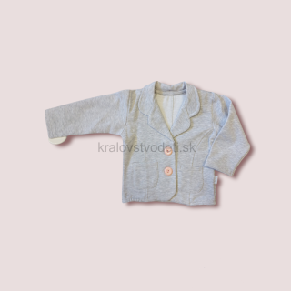 Dievčenské sivé bavlnené sako veľ. 80-104