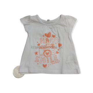 Dievčenské tričko biele veľ. 68, 80