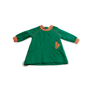 Dievčenské zelené tričkové šaty veľ. 62, 68