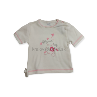 Dievčenské tričko krémové mačka veľ. 68