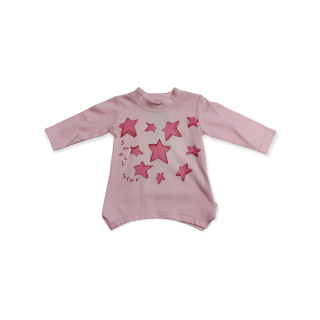 Dievčenské tričko ružové hviezdy veľ. 68