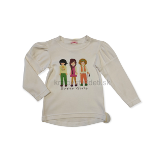 Dievčenské tričko krémové super girls veľ. 74, 104