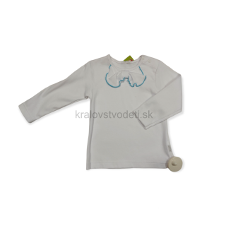 Dievčenské tričko biele s golierikom veľ. 86, 104, 116