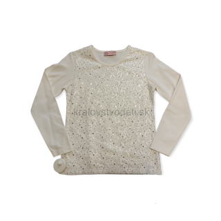 Dievčenské krémové tričko veľ. 128, 134, 140