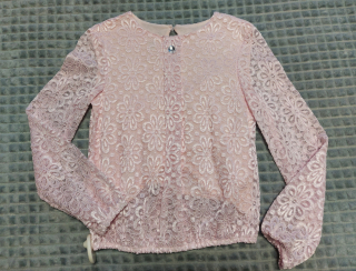 Dievčenské ružové tričko / bľúzka veľ. 128