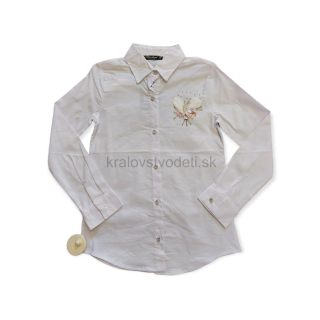 Dievčenská biela bľúzka veľ. 128, 164