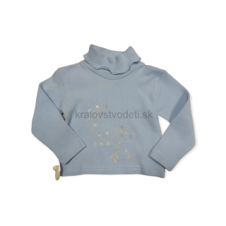 Modrý bavlnený rolák veľ. 98