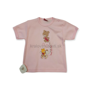 Dievčenské tričko ružové macko veľ. 86