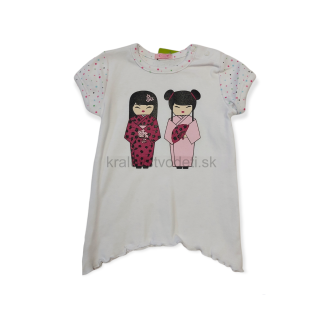Dievčenské tričko biele dievčatá veľ. 86, 92, 98