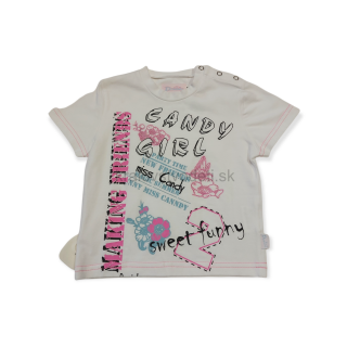 Dievčenské tričko krémové veľ. 92