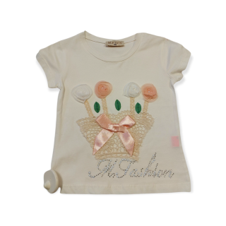 Dievčenské tričko krémové veľ. 104, 116