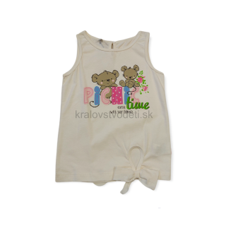 Dievčenské tričko krémové veľ. 104, 110