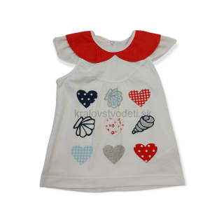 Dievčenské tričko biele veľ. 116