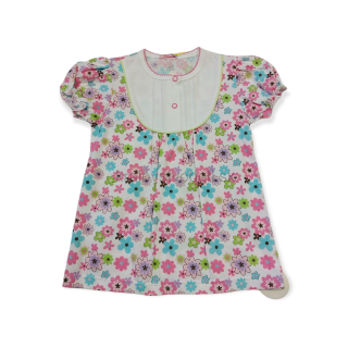 Dievčenské tričko ružové kvety veľ. 104