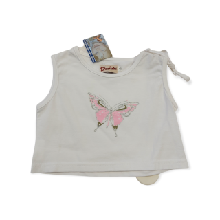 Dievčenské krátke tričko biele veľ. 110, 122