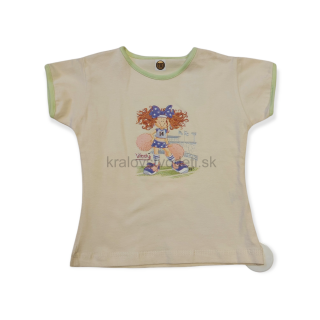 Dievčenské tričko krémové dievčatko veľ. 110