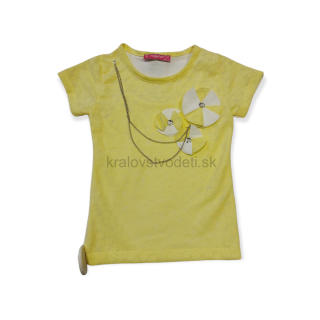 Dievčenské tričko žlté veľ. 110