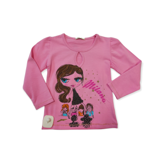 Dievčenské tričko ružové dievča veľ. 116, 128, 134, 140