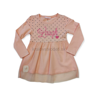 Dievčenské dlhšie tričko marhuľové veľ. 98, 104, 116