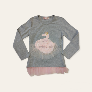 Dievčenské tričko sivé veľ. 98