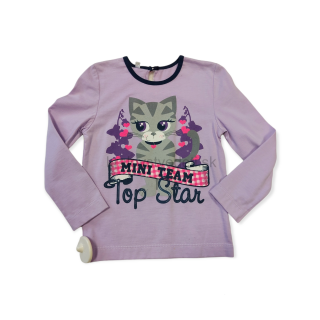Dievčenské tričko fialová mačka veľ. 104