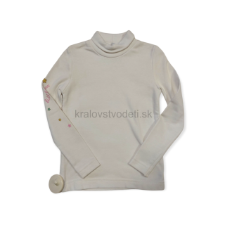 Dievčenský bavlnený krémový rolák veľ. 116