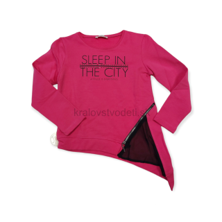 Dievčenské hrubšie tričko ružové veľ. 116, 122