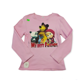 Dievčenské tričko Máša a medveď veľ. 122