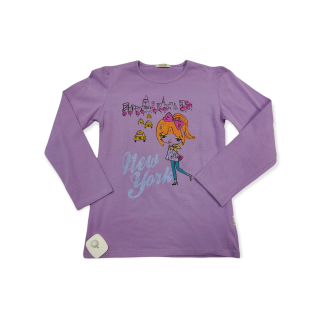 Dievčenské tričko fialové dievčatko veľ. 128, 140