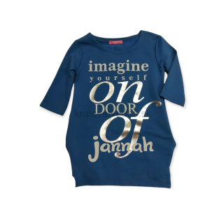 Dievčenské tričko/tunika modré veľ. 116