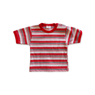 Chlapčenské tričko červený prúžok veľ. 68