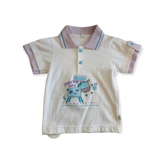 Chlapčenské tričko biele s golierikom veľ. 74