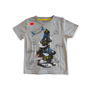 Chlapčenské tričko sivé tenisky veľ. 110